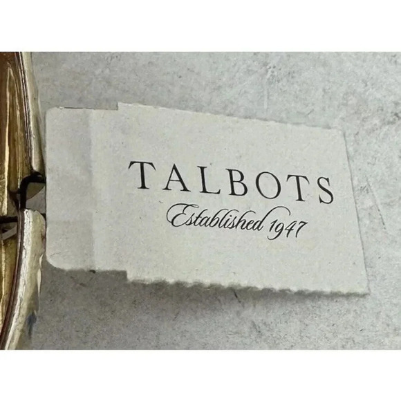 Talbots Bracelet enamel hingle bangle blue and cream NWT - Picture 7 of 7